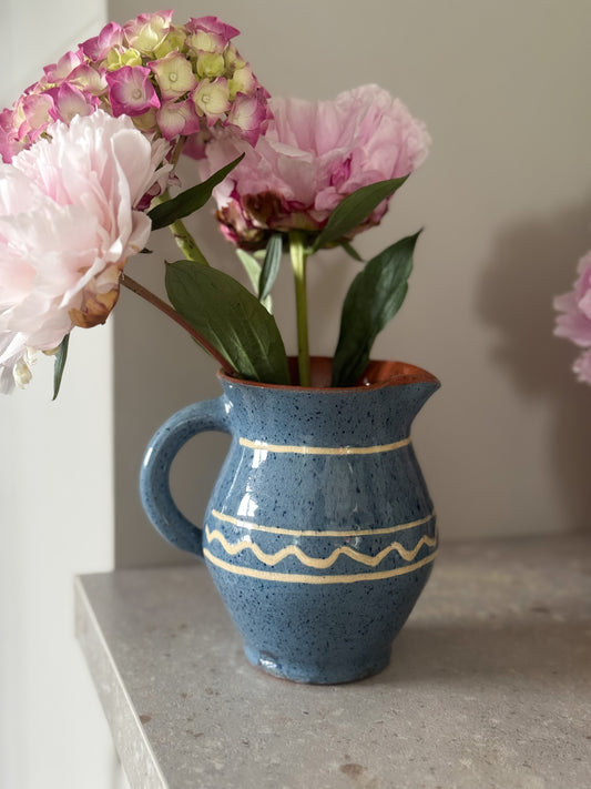 Vintage Welsh Studio Pottery Slipware Jug by Ewenny Claypitts