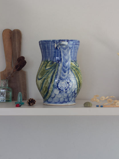 Very Rare Welsh Studio Pottery Owl Jug by Steve Barkworth, Pen y Bonc Pottery, Amlwch, Anglesey