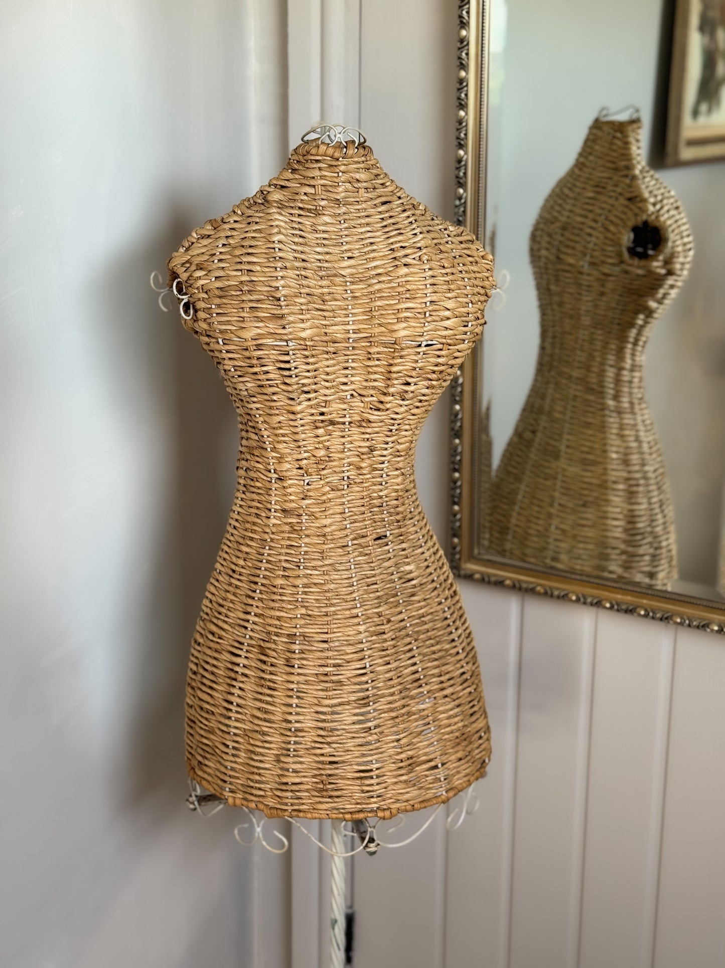 Vintage Wicker Female Mannequin