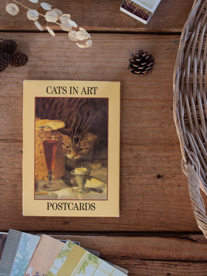 Vintage Cats in Art – Set of 10 Illustrated Postcards, Alan Hutchison Publishing Company Ltd, London & New York