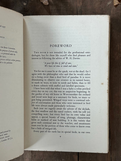 I Watch and Listen (1957) -Nancy Price | A book mainly concerned with the courtship and song of birds
