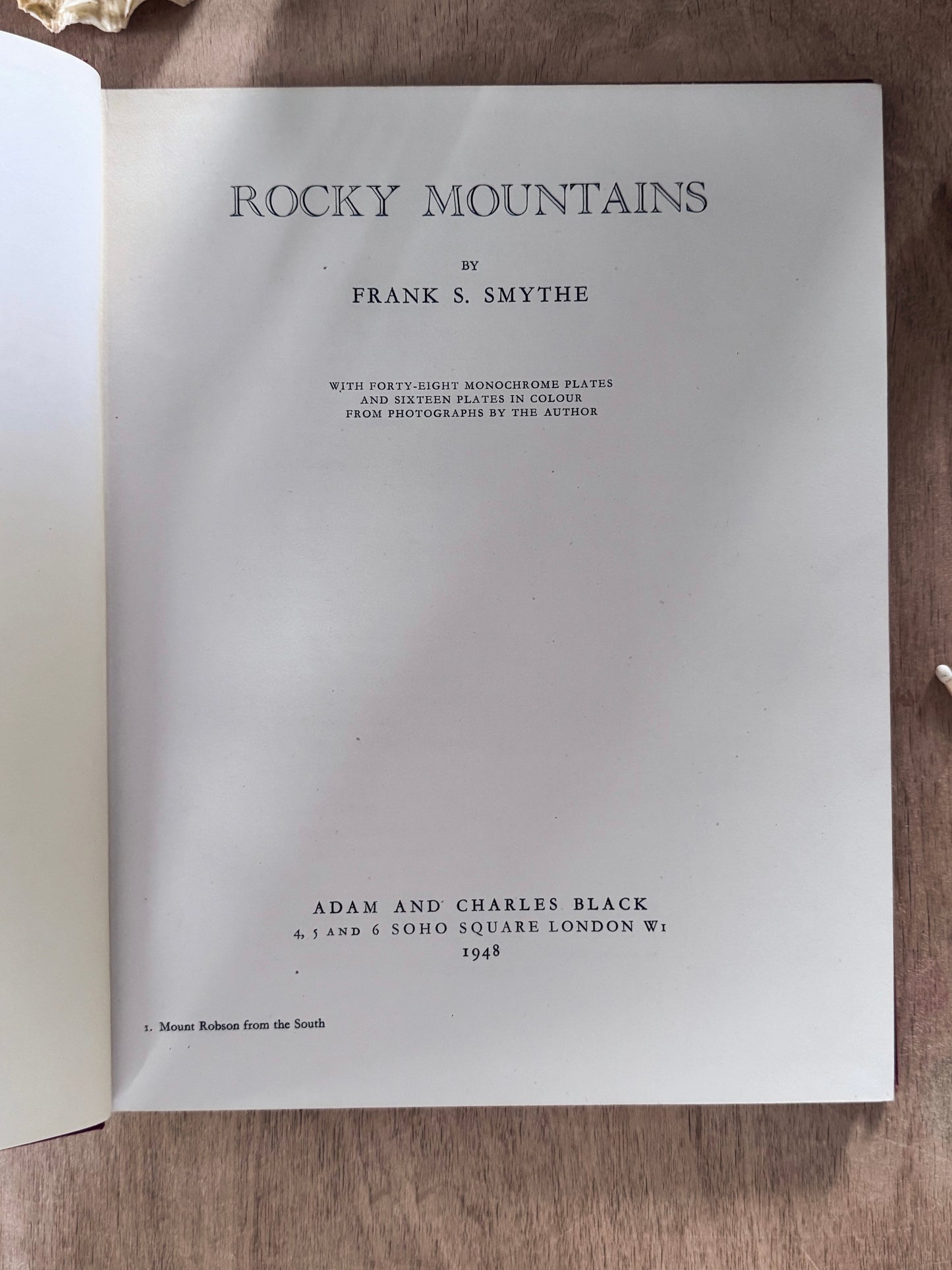 Rocky Mountains, Frank S. Smythe (1948, First Edition)