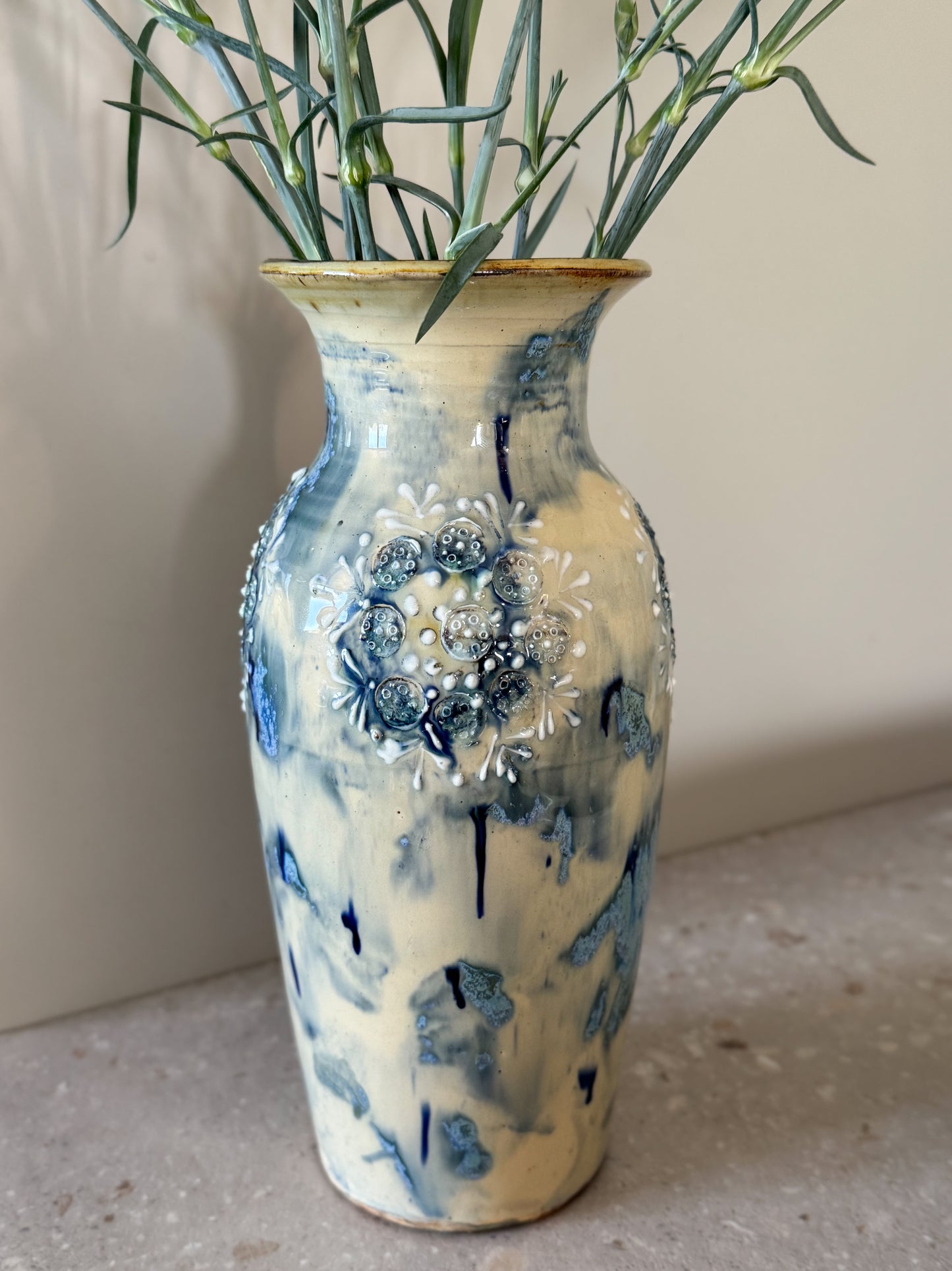 Very Rare Vintage Studio Pottery Vase by Leonard Stockley, Weymouth
