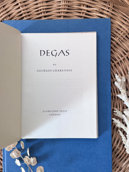 Degas by Georges Charensol, 1959 - Vintage Art Book