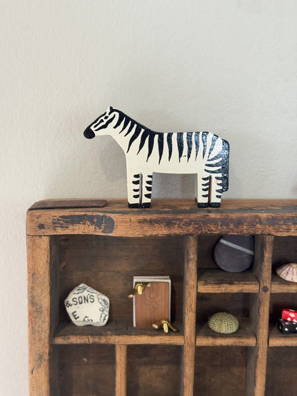 Vintage Hand-Carved and Hand-Painted Wooden Toy Figures (Multiple Options)