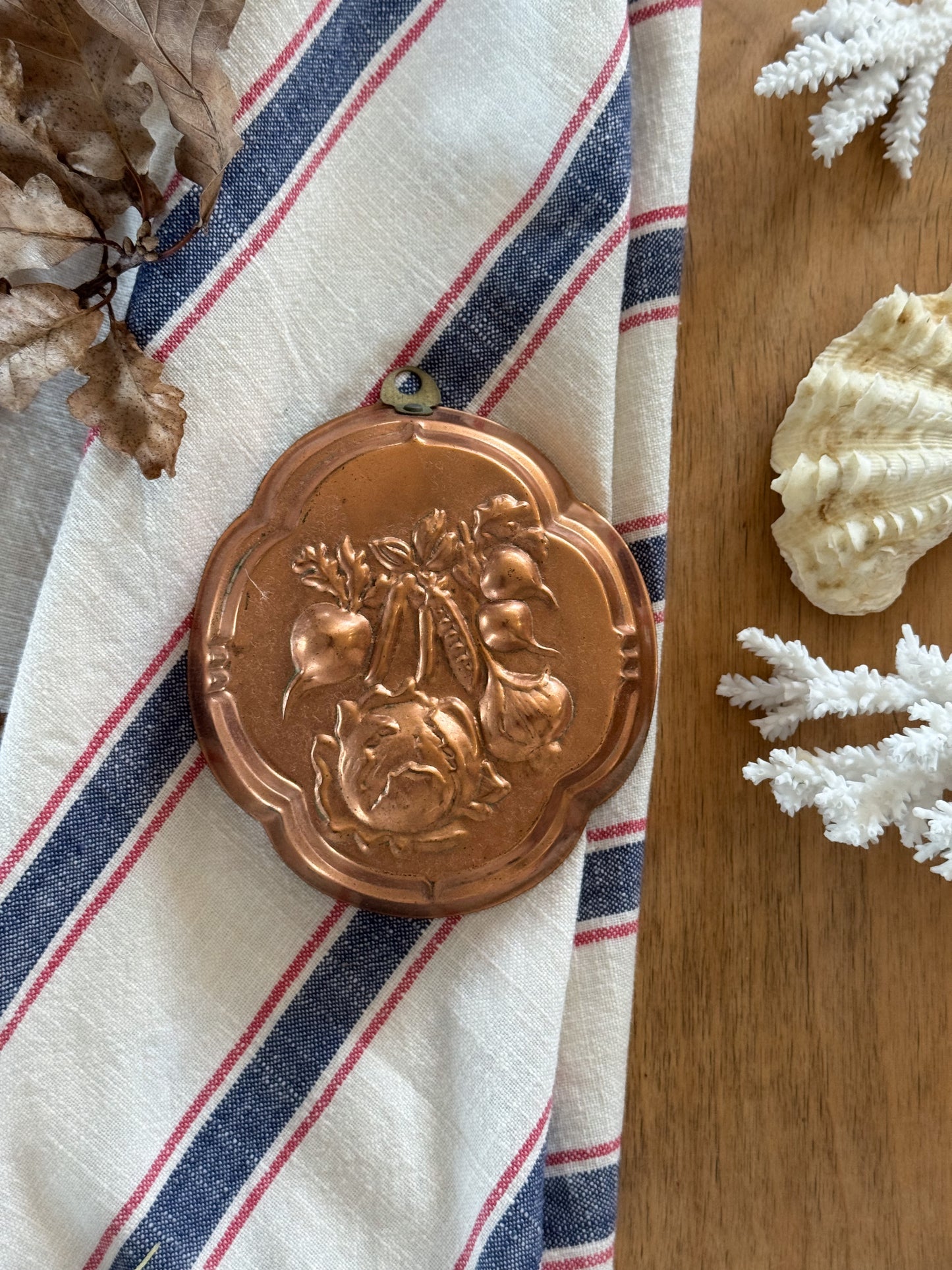 Vintage Midcentury Copper Vegetable Jelly Mould