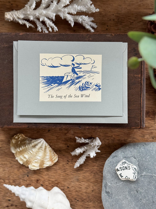 Handmade Hiraeth Vintage Illustration Greeting Card ‘The Song of The Sea Wind’ • A6
