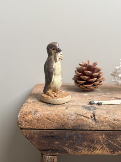 Unique Studio Pottery Penguin Sculpture