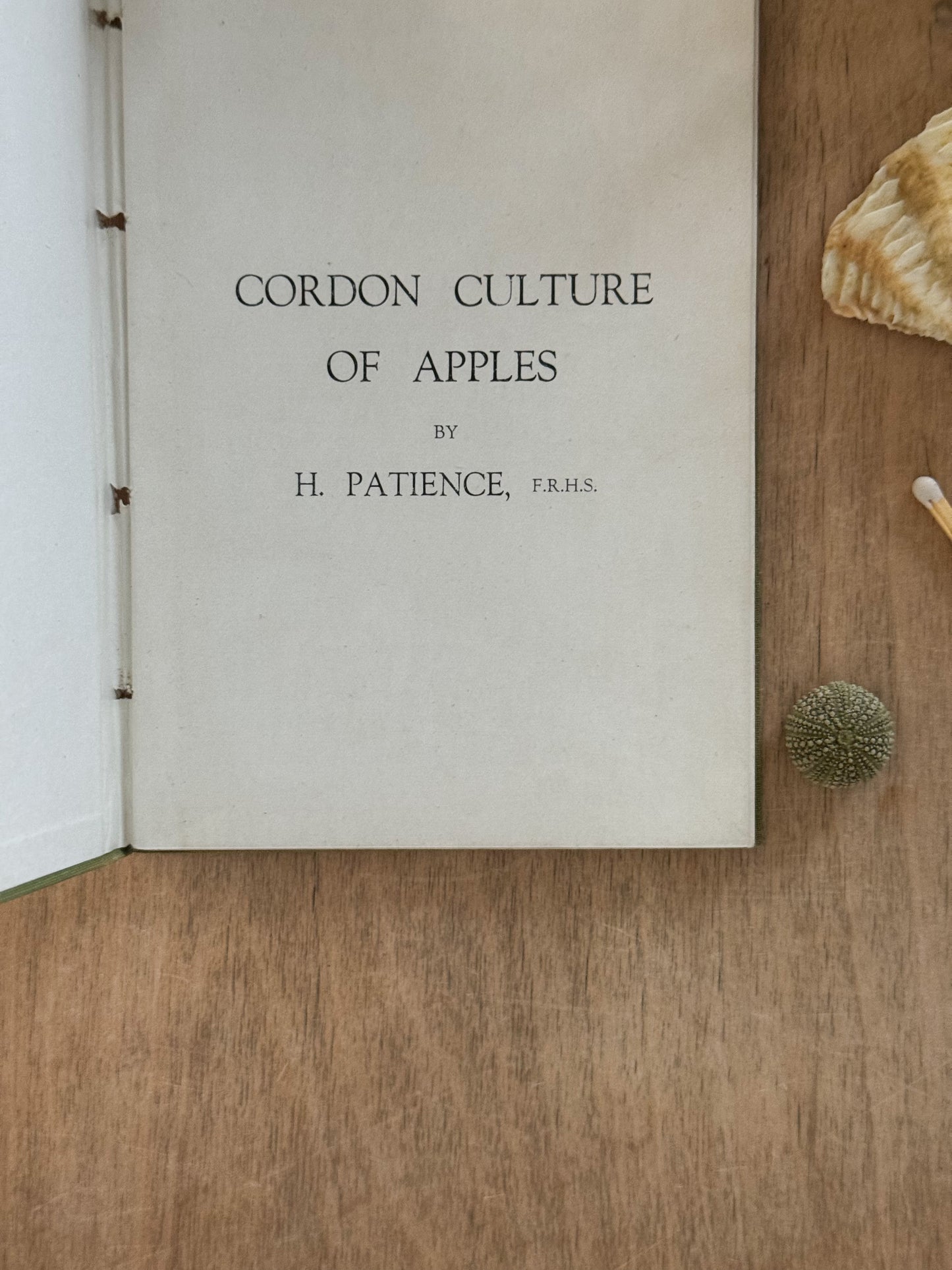 Cordon Culture of Apples, H. Patience, F.R.H.S. - 1940s