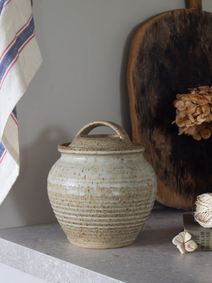 Vintage Welsh Studio Pottery ‘Blawd’ Flour Jar