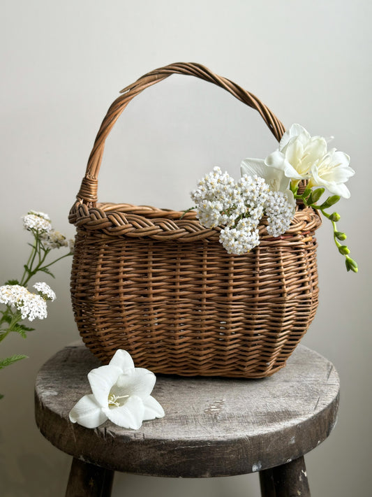 Vintage Wicker Foraging Basket