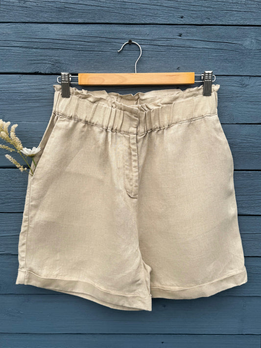 Albaray 100% Linen High Waisted Shorts – Size 10