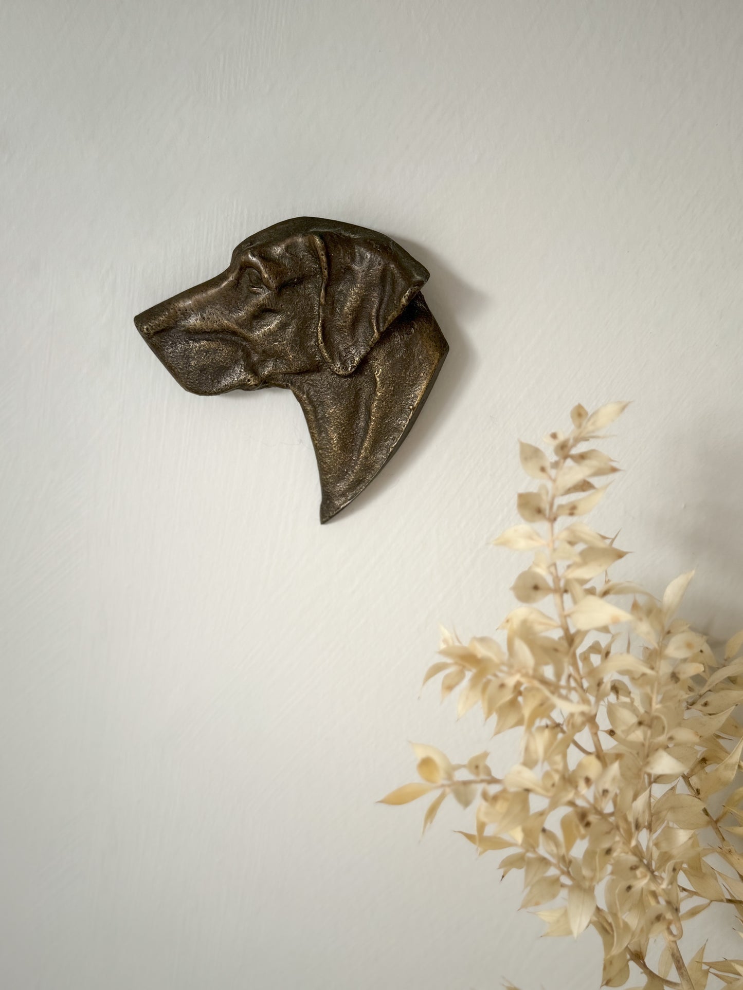 Vintage Solid Brass Pointer Wall Hanging
