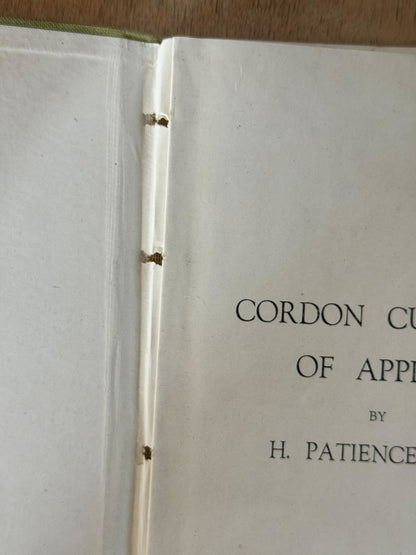 Cordon Culture of Apples, H. Patience, F.R.H.S. - 1940s