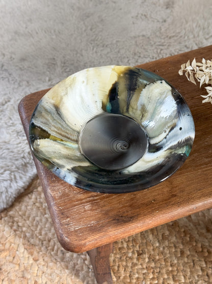 Vintage Handmade Art Glass Bowl