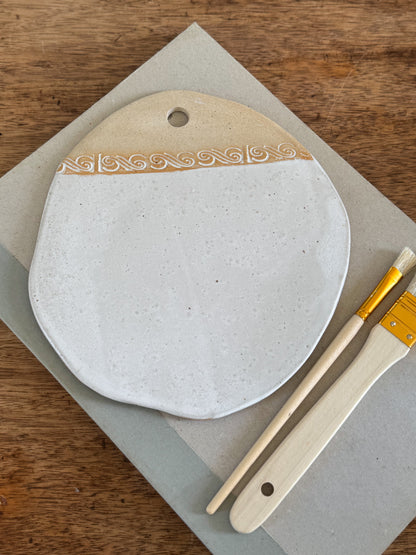 Vintage Welsh Studio Pottery Artist’s Paint Palette – Blue Slate Snowdonia Pottery