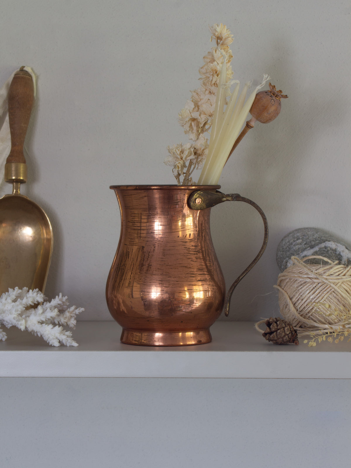 Vintage Handmade Copper & Brass Tankard / Mug