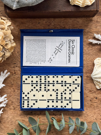 Vintage Waddingtons Dominoes Set - Double Six, Ivory Finish (c.1970s)