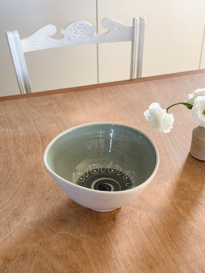 Rare Midcentury  Welsh Studio Pottery Serving Bowl • Rhys & Jean Powell, Llangollen, North Wales