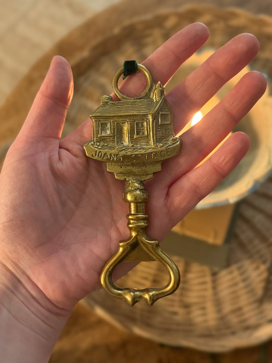 Vintage Brass ‘Joan’s Cottage’ Bottle Opener