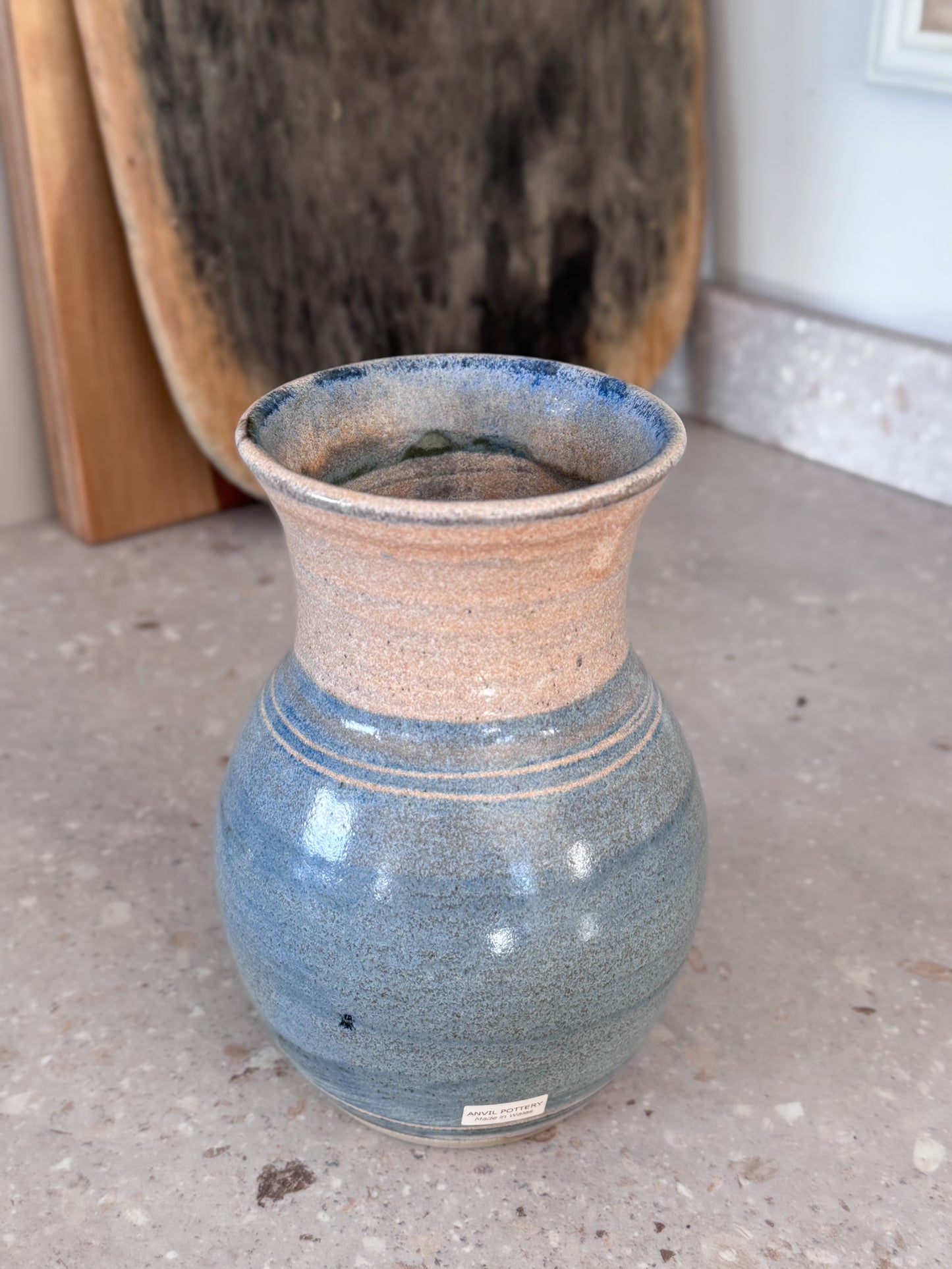 Vintage Anvil Pottery Studio Vase by John & Alan Hughes, North Wales