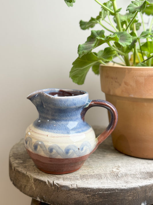 Studio Pottery Patterned Milk Jug