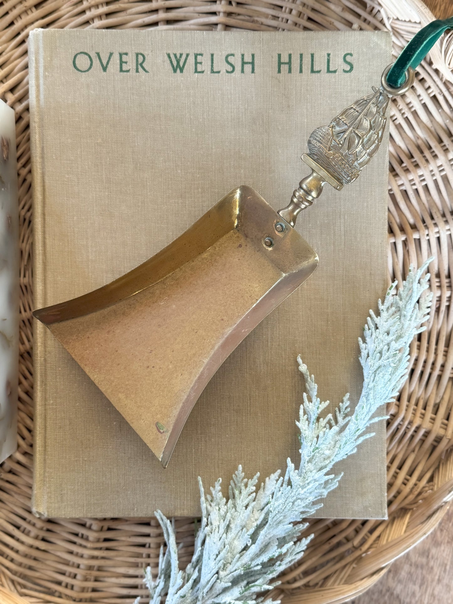 Vintage Brass Ship Fireside Shovel & Poker