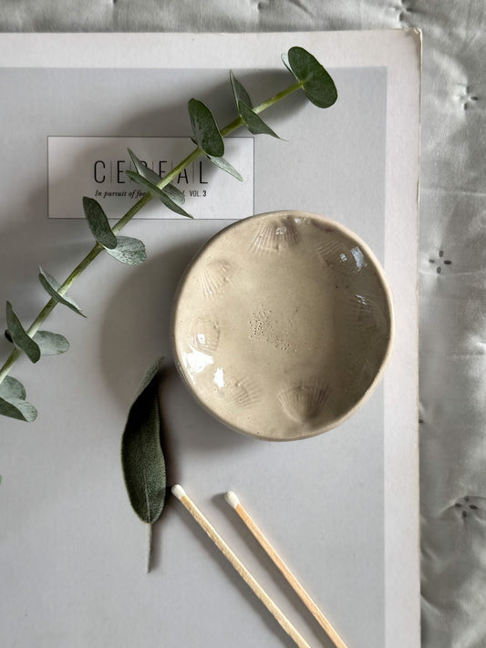 Glazed Sea Shell Trinket Dish by Hearth Pottery, Yorkshire