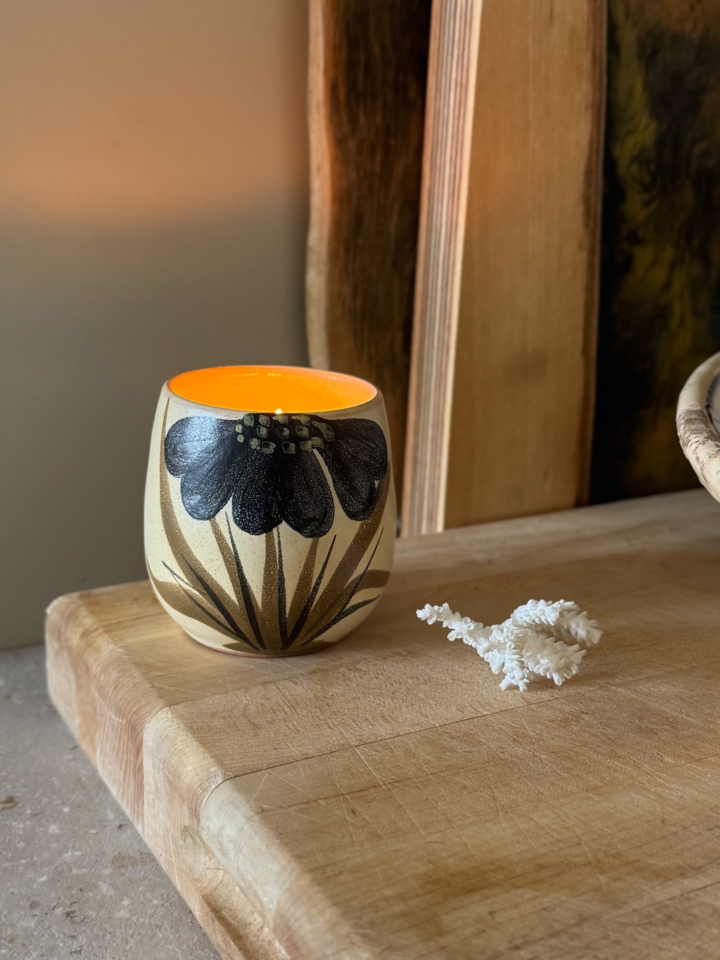Vintage Studio Pottery Floral Pot