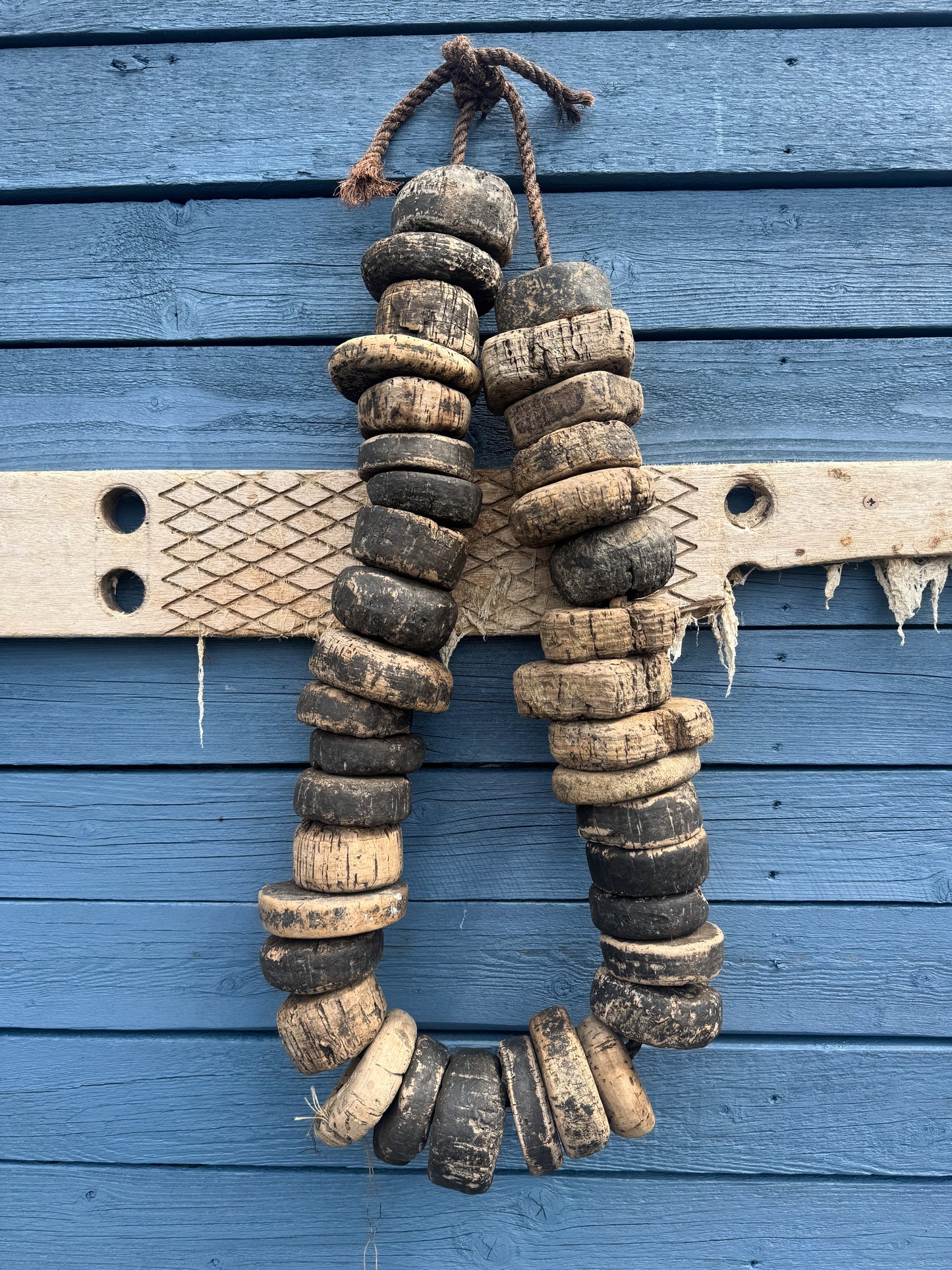Vintage Cork Fishing Float Garland