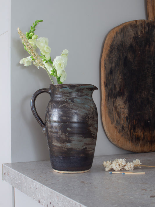 Vintage Welsh Abaty Pottery Studio Pottery Jug, Cardiganshire, c.1960s–70s
