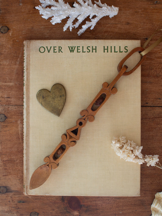Vintage Hand-Carved Welsh Love Spoon