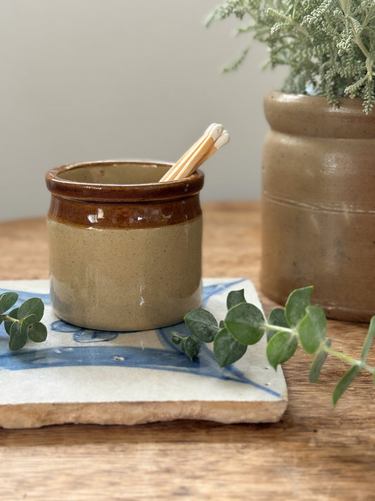 Small Antique English Stoneware Pot