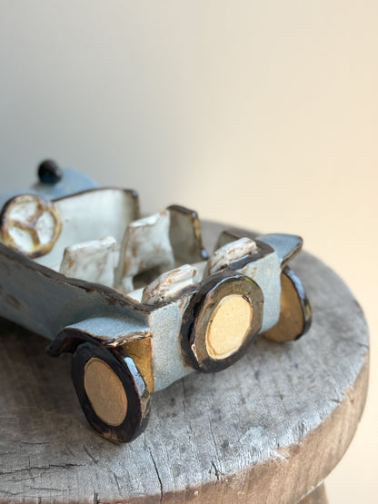 Vintage Studio Pottery Folk Art Car Sculpture