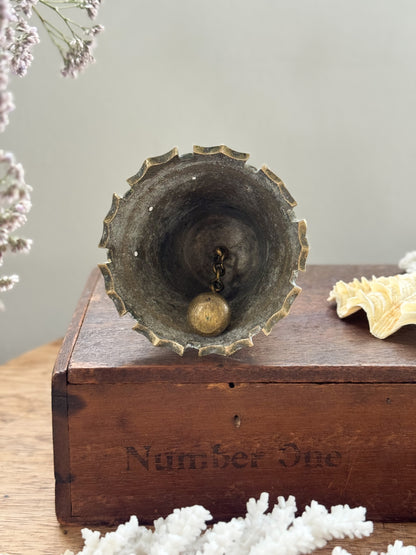Antique Ornate Solid Brass Table Bell / Service Bell