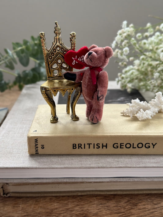 Vintage Humatti Miniature Teddy Bear with Heart