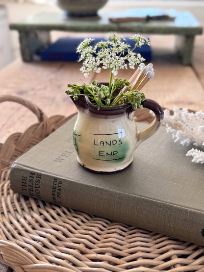Vintage Slipware ‘Lands End’ Miniature Creamer Jug