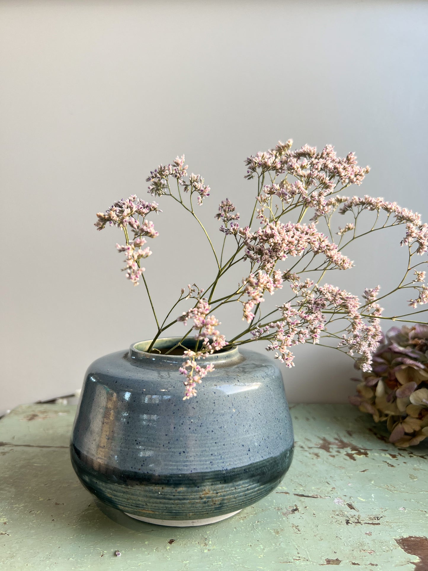 Studio Pottery Blue Tonal Vase