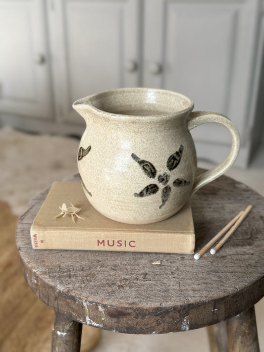 Vintage Studio Pottery Floral Jug