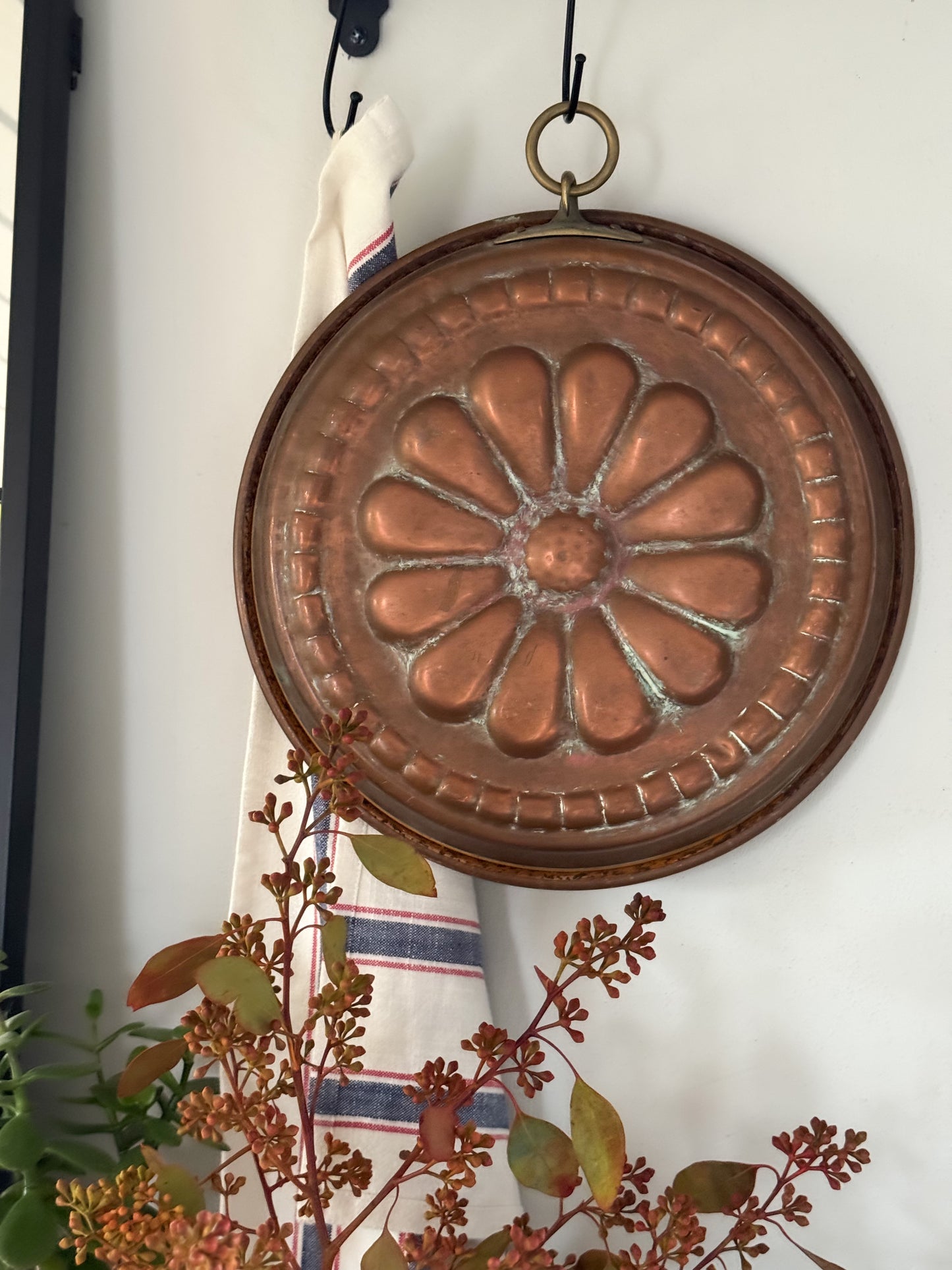 Antique Victorian 19th Century Copper Flower Jelly Mould