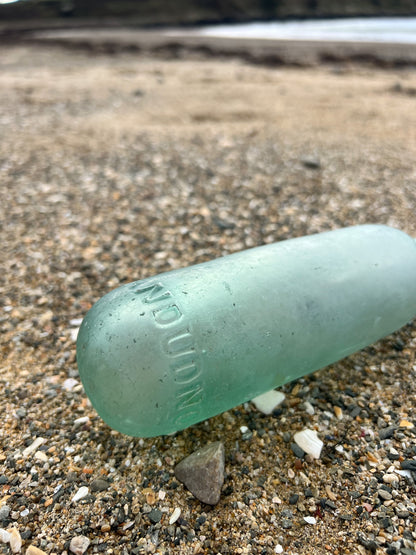 Antique Rounded Base Welsh Apothecary Bottle, T.O. Owen, Llandudno, North Wales