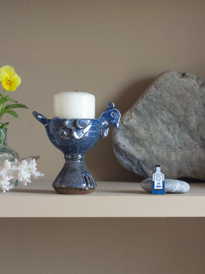 Blue Studio Pottery Chicken Egg Cup by Toff Milway