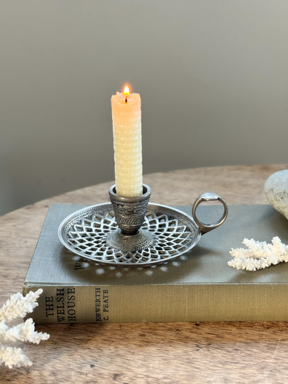 Vintage Pewter Chamberstick