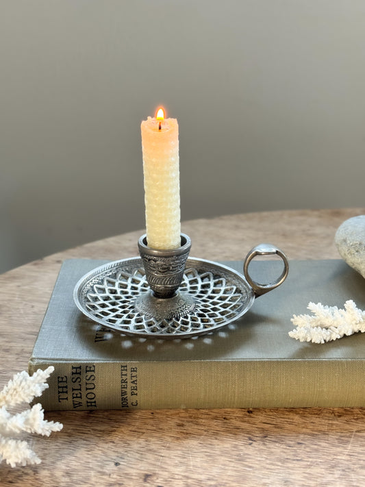 Vintage Pewter Chamberstick