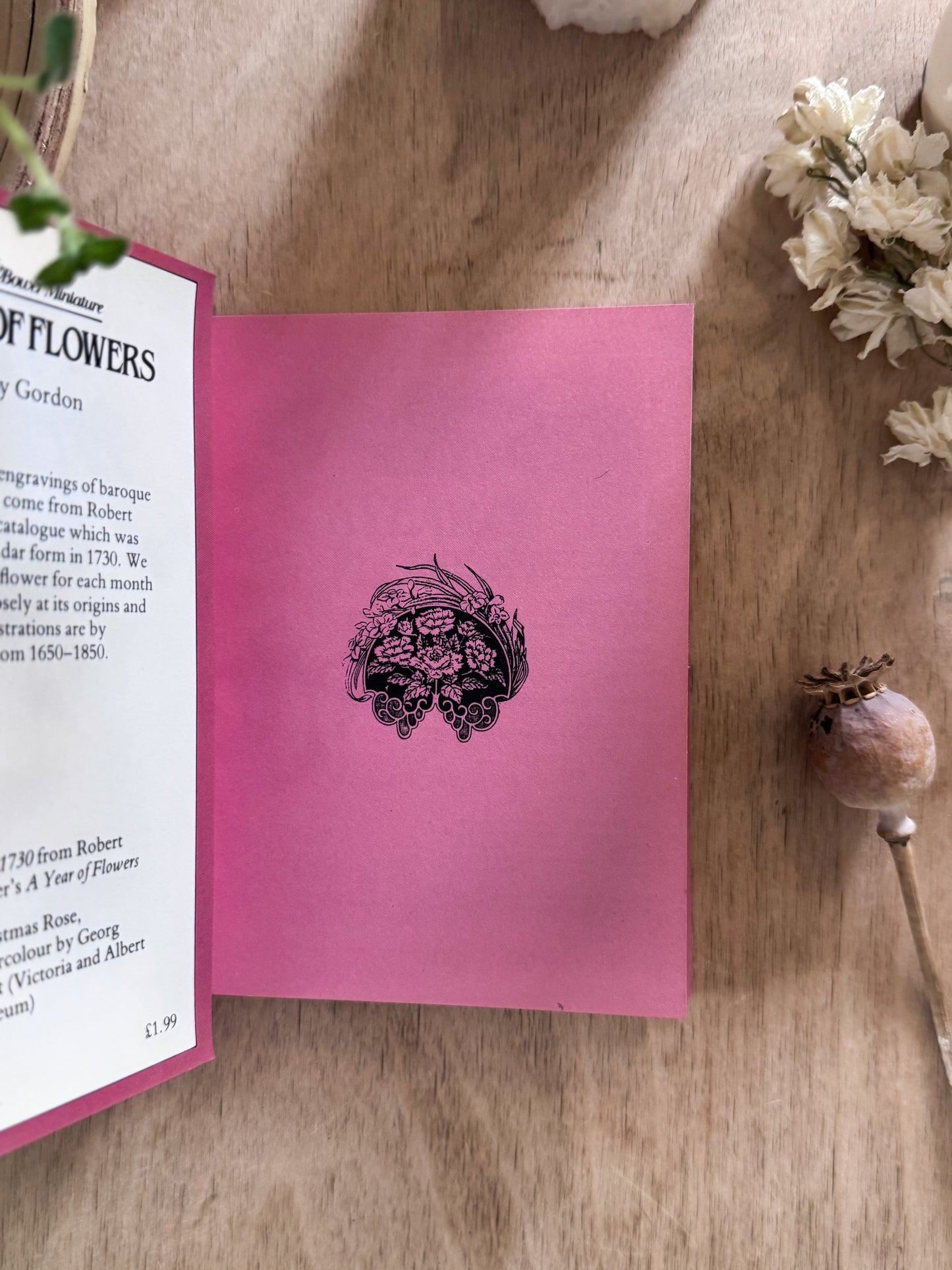 A Year of Flowers, Webb & Bower Miniature Pocket Book, 1983