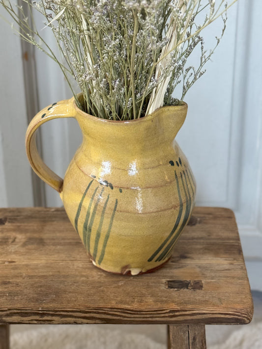 Abstract Yellow Slipware Jug