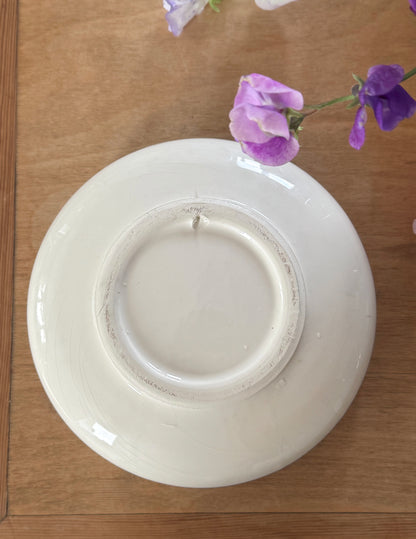 Vintage Hand-Painted Mediterranean Floral Bowl