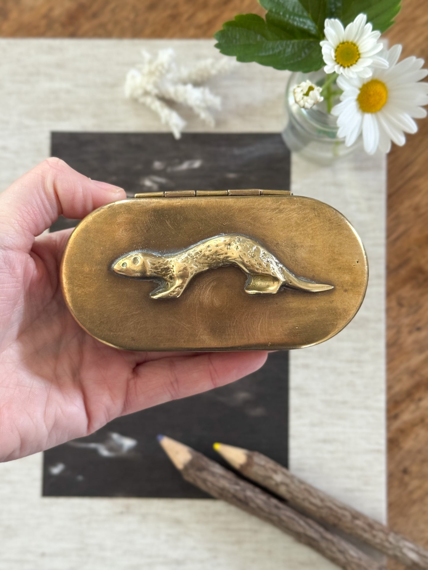 Antique Solid Brass Otter Box – Charlottenburg, Berlin, c19th Century