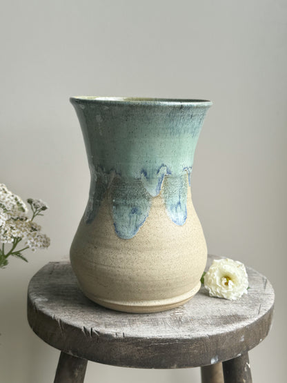 Mary Halliday, Acorn Studio Pottery Large Drip Gaze Vase