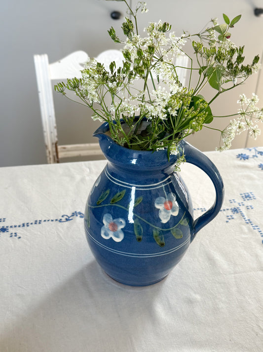 Vintage German Large Studio Pottery Floral Jug – Sourced in Prenzlauer Berg, Berlin